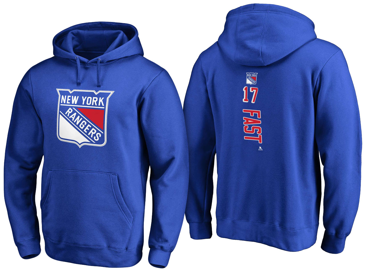 NHL Men New York Rangers #17 Fast blue Adidas Hoodie
